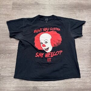 IT The Movie Shirt Mens Extra Large Clown Graphic 100% Short Sleeve Adult Cotton